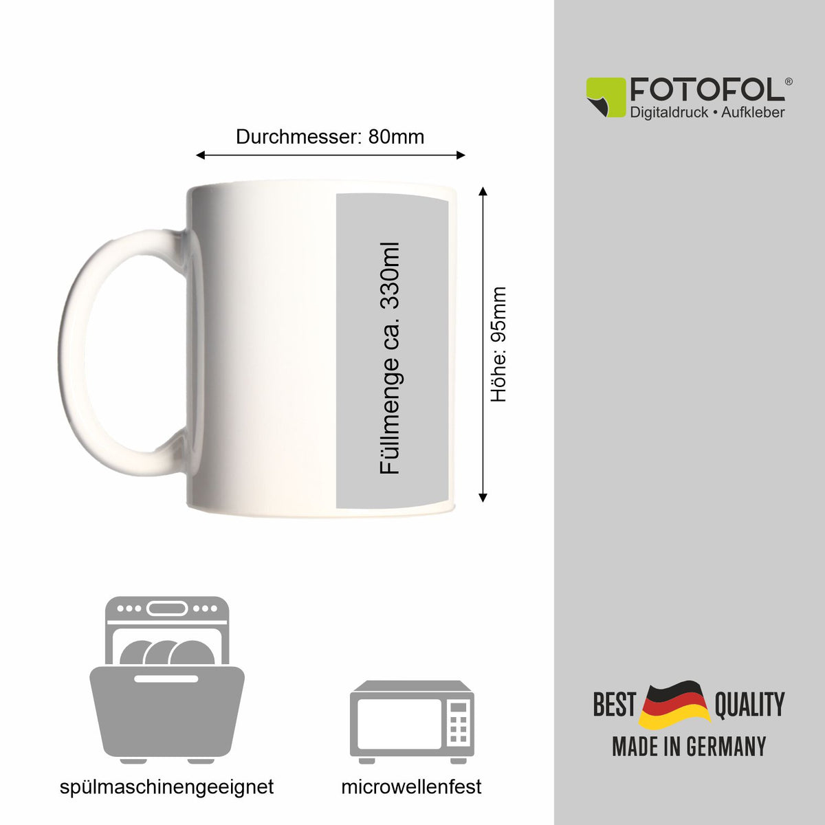 Personalisierte Kaffeetasse mit Wunschname - before Coffee - Ente - FOTOFOL