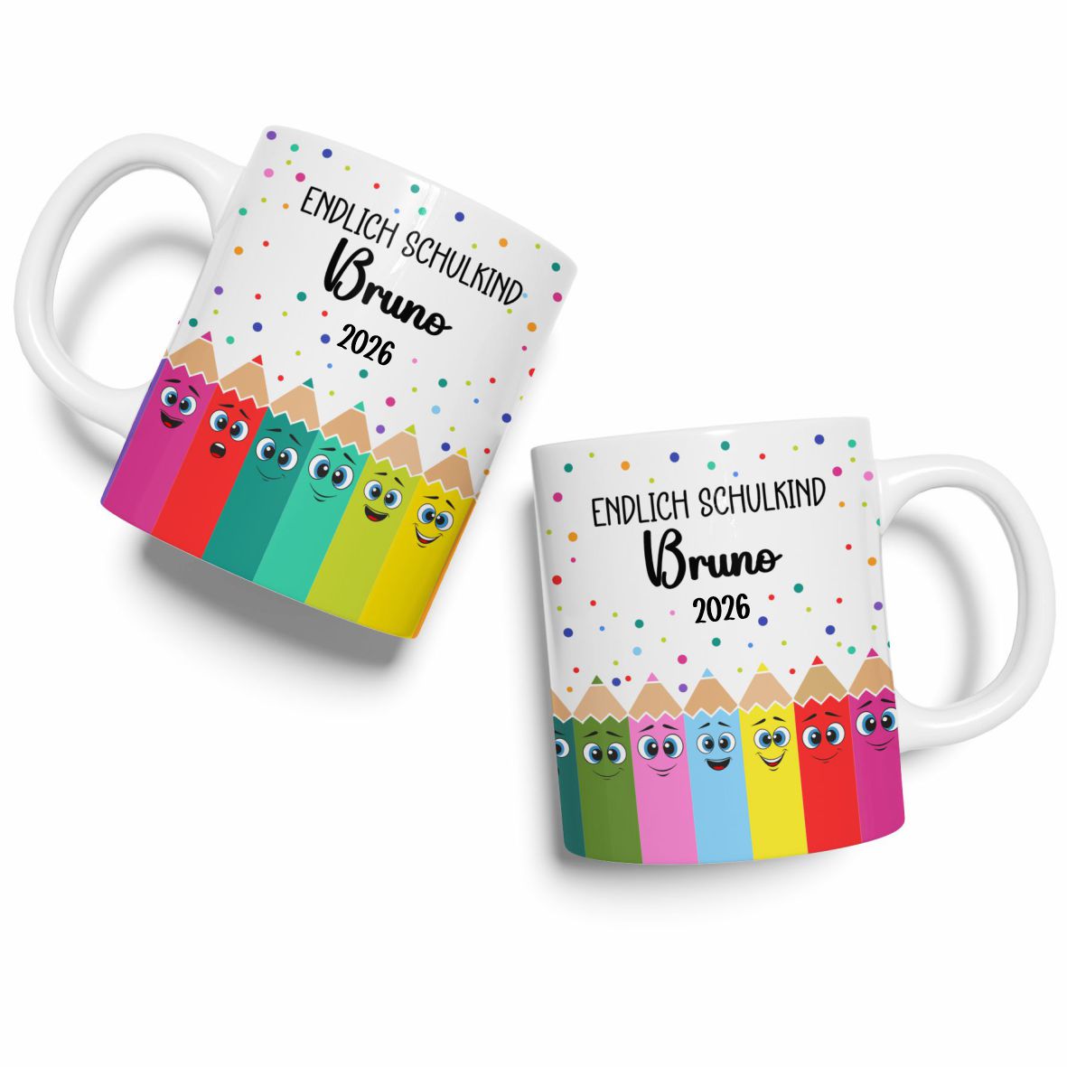 Tasse Einschulung mit Name Personalisieren - Endlich Schulkind - FOTOFOL