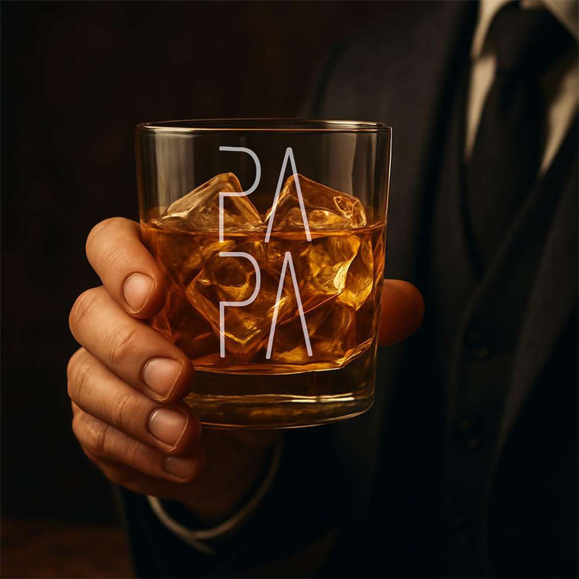 Personalisiertes Whiskey Glas "PAPA" - FOTOFOL
