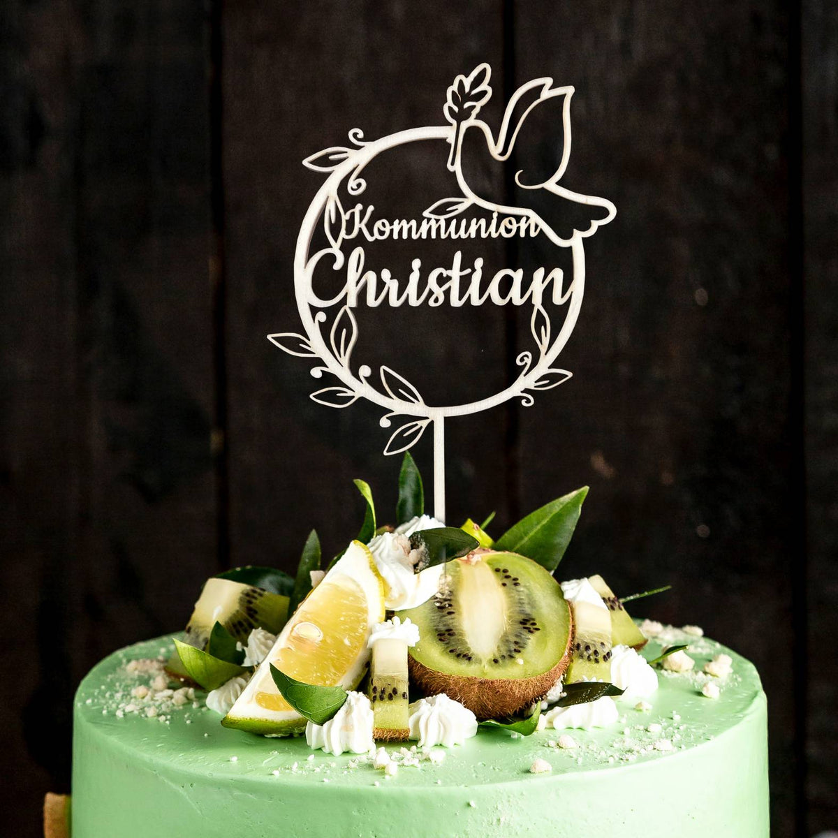 CAKE TOPPER Kommunion mit Wunschname personalisiert - Tortendeko & Kuchendeko - FOTOFOL