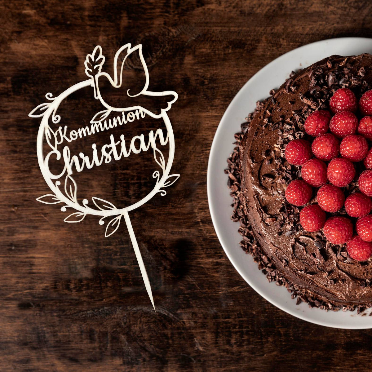 CAKE TOPPER Kommunion mit Wunschname personalisiert - Tortendeko & Kuchendeko - FOTOFOL