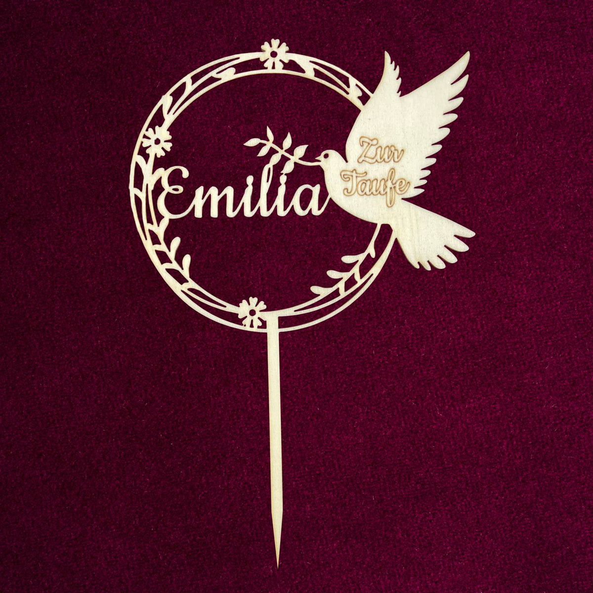 CAKE TOPPER Taufe Wunschname personalisiert - Tortendeko & Kuchendeko - FOTOFOL