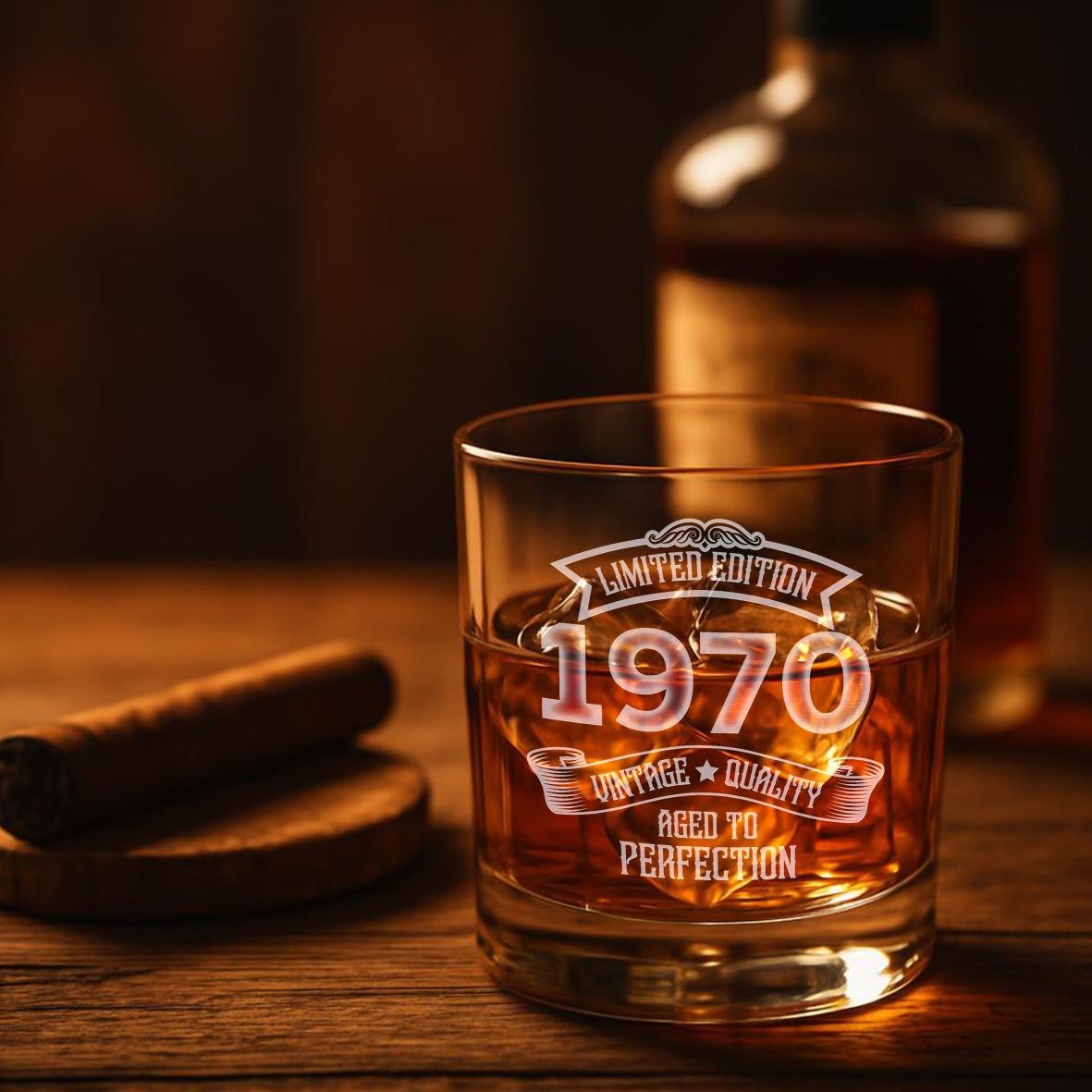 Personalisiertes Whiskey Glas "Limited Edition" mit Geburtsjahr - FOTOFOL