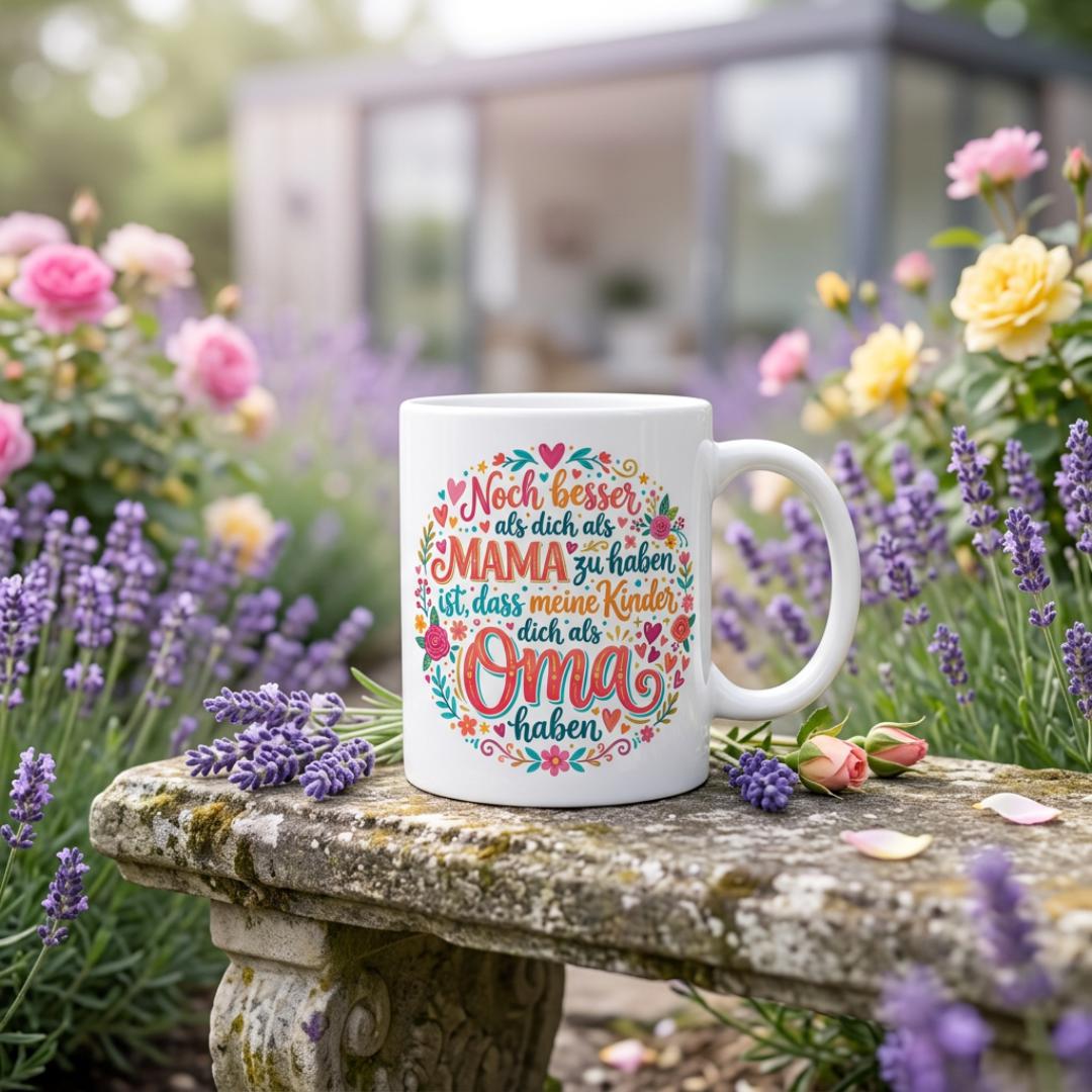 FOTOFOL - Personalisierte Tasse - Danke Oma - personalisiert mit Wunschname
