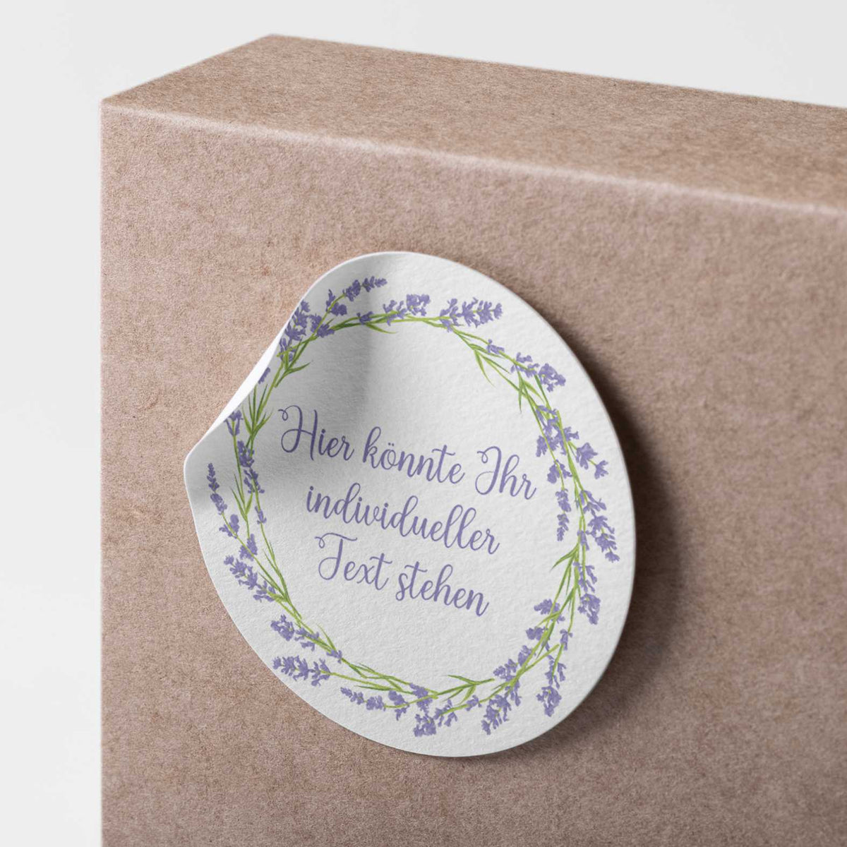 Personalisierte Aufkleber "Lila Lavendel Blumen"- 24 Stück - 4,5cm - FOTOFOL