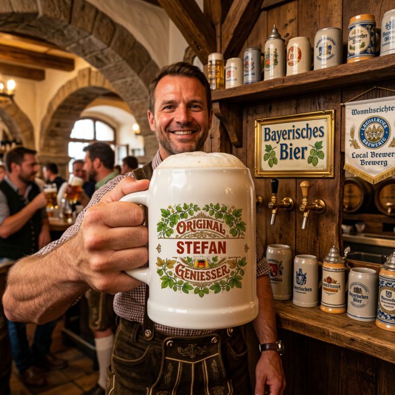 FOTOFOL - Bierkrug personalisiert, Bierkrug mit Namen, Bierkrug bedrucken, personalisierte Biergeschenke, Geschenk für Bierliebhaber, Bierkrug selbst gestalten, Männergeschenk Bier, Vatertag Geschenk personalisiert, Bierkrug Keramik 500ml, individuelle Geschenkidee Männer, Bierfreunde Geschenk, personalisierter Krug, Bierkrug gravieren, Geburtstagsgeschenk Bier, originelle Biergeschenke