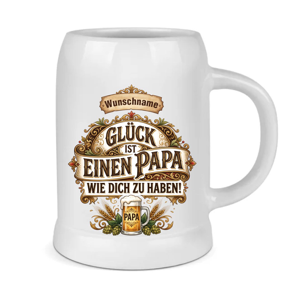 FOTOFOL - personalisierter Bierkrug, Bierkrug mit Namen, Geschenk Papa, Vatertag Geschenk, Bierkrug Gravur, Papa Geschenkidee, Bierkrug personalisiert, Keramik Bierkrug, Bester Papa Geschenk, individueller Bierkrug, Biergeschenk Papa, Vatertag Bierkrug, personalisierte Geschenke Papa, Bierkrug mit Spruch, Geschenk Vater Geburtstag