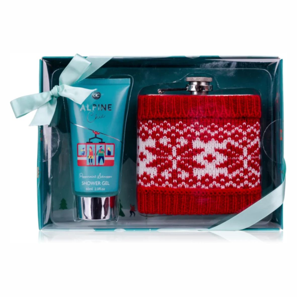 Geschenkset Alpine Chic - Duschgel + Flachmann - FOTOFOL