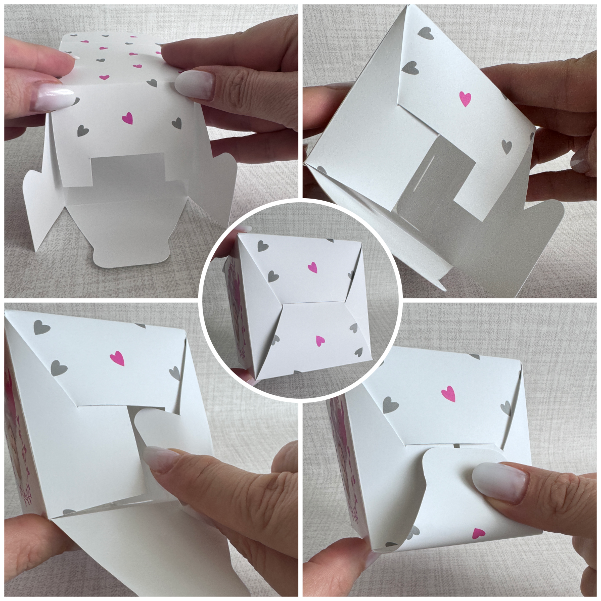 Geschenkbox personalisiert - Rosa Herz - FOTOFOL