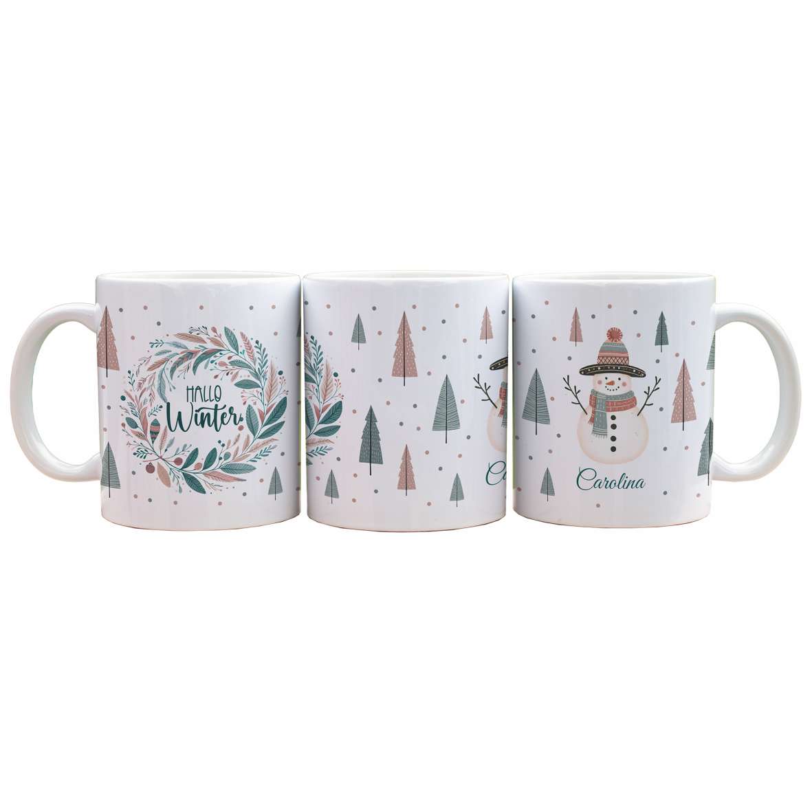 FOTOFOL - Tasse zu Weihnachten - Personalisiert mit Namen oder Wunschtext - Weihnachtstasse - Glühwein-Tasse - Geschenk-Idee für Familie und Freunde - 330ml