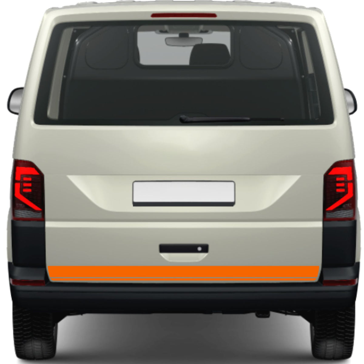 FOTOFOL - Heckklappen Heckstreifen Aufkleber Wunschtext passend für VW T6.1 T6 T5 Multivan Bulli