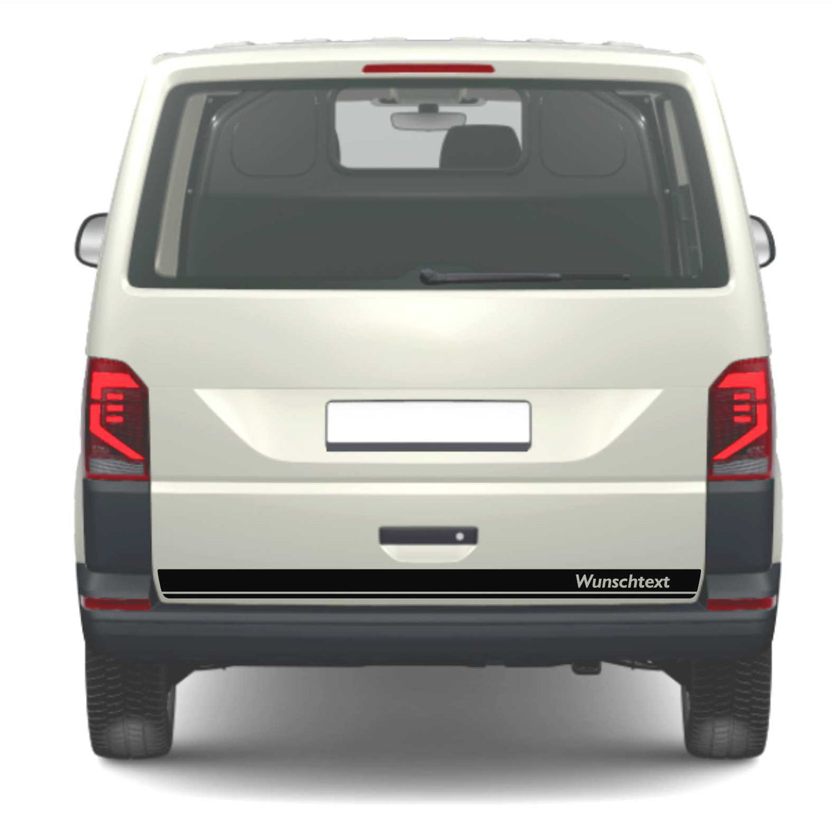 FOTOFOL - Heckklappen Heckstreifen Aufkleber Wunschtext passend für VW T6.1 T6 T5 Multivan Bulli