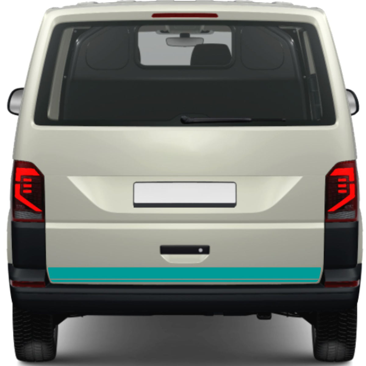 FOTOFOL - Heckklappen Heckstreifen Aufkleber Wunschtext passend für VW T6.1 T6 T5 Multivan Bulli