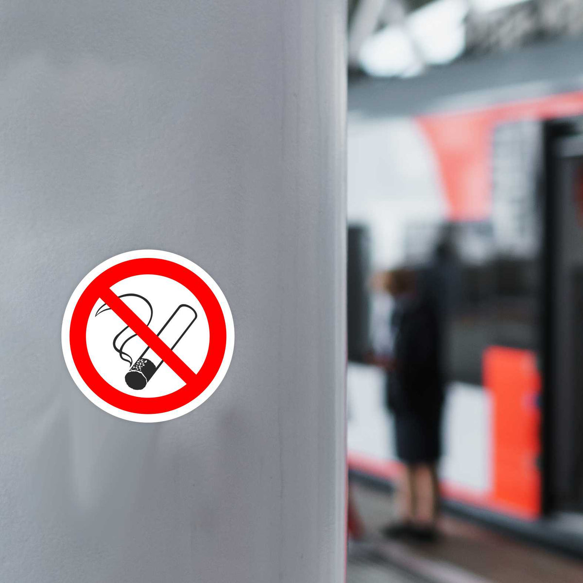 20 x Aufkleber Rauchen verboten Nichtraucher Rauchverbot ø 4cm - FOTOFOL