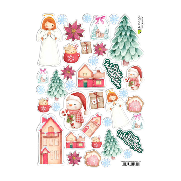 Aufkleber Weihnachtssticker Set | Weihnachtspost, Weihnachtspost, Wunschzettel Geschenkaufkleber selbstklebend - FOTOFOL