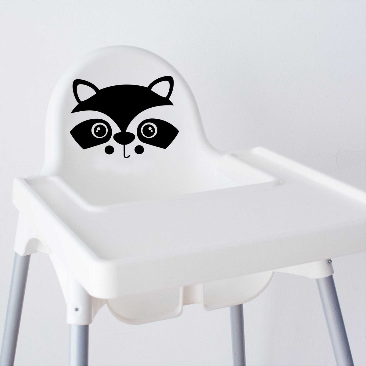 Aufkleber Sticker Waschbär passt für IKEA ANTILOP MAMMUT Kinderstuhl Hocker Kinder - FOTOFOL