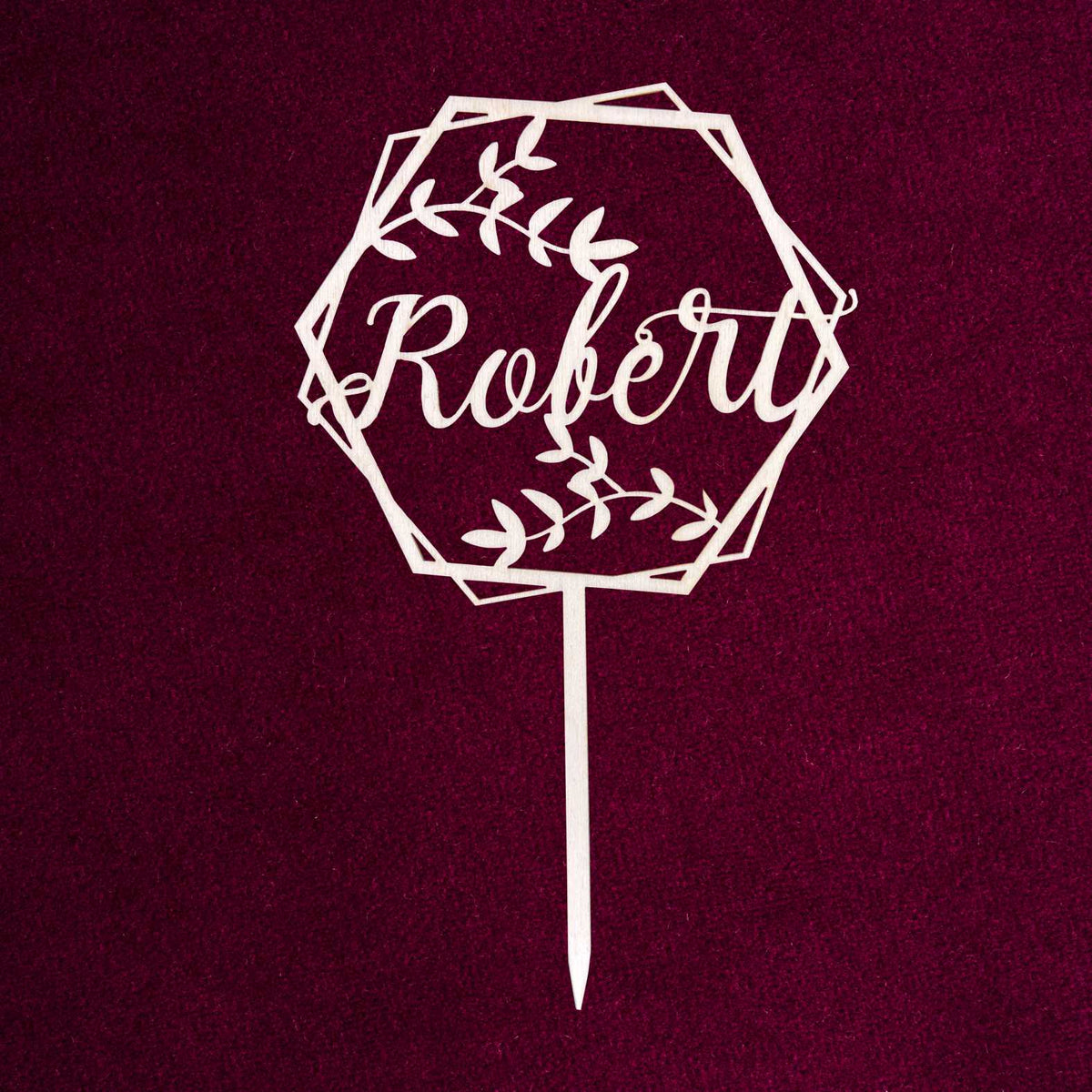 CAKE TOPPER Hexagon Wunschname personalisiert- Tortendeko & Kuchendeko - FOTOFOL