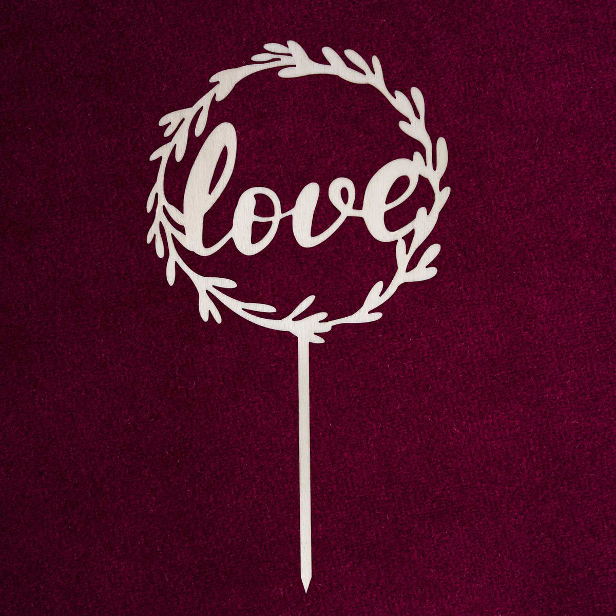 CAKE TOPPER "love" aus Holz - Tortendeko - FOTOFOL