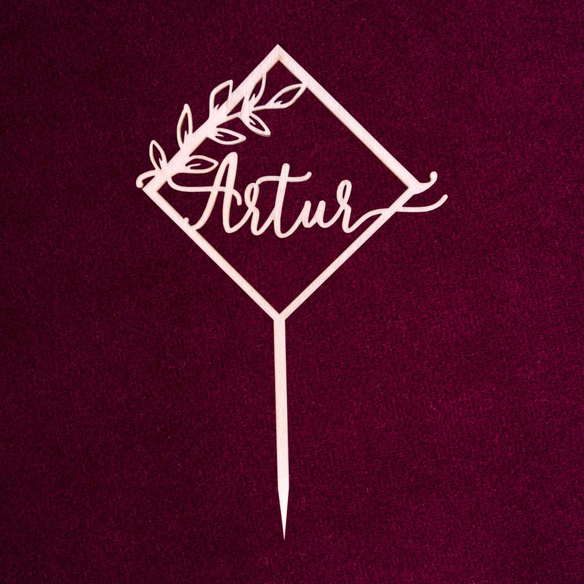 CAKE TOPPER Wunschname personalisiert Quadrat- Tortendeko & Kuchendeko - FOTOFOL
