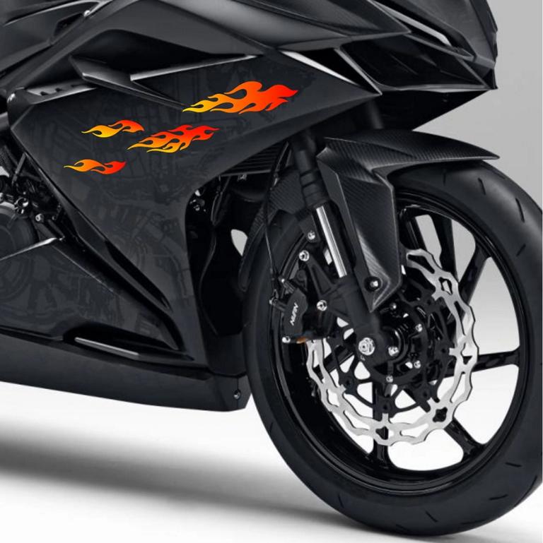 17 Flammen Aufkleber Set - für Auto, Fahrzeuge, Roller, Moped, Motorrad-Helm, Fahrrad - FOTOFOL