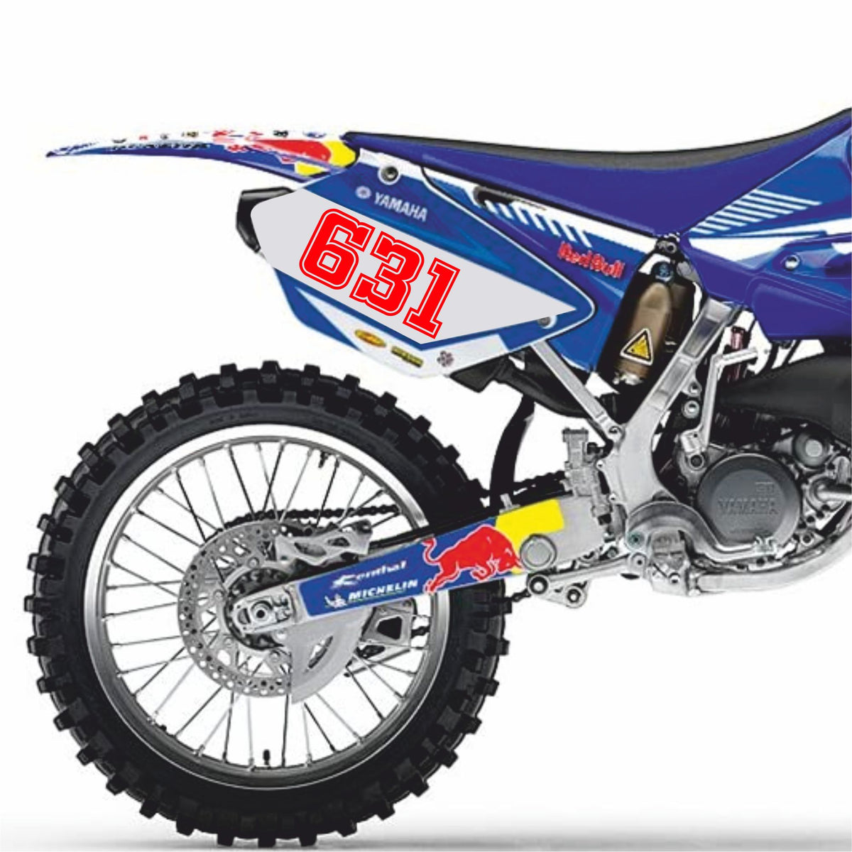 Aufkleber 3x STARTNUMMER - 8cm hoch - Wunschnummer - Motocross, Auto, Enduro, Motorrad - FOTOFOL