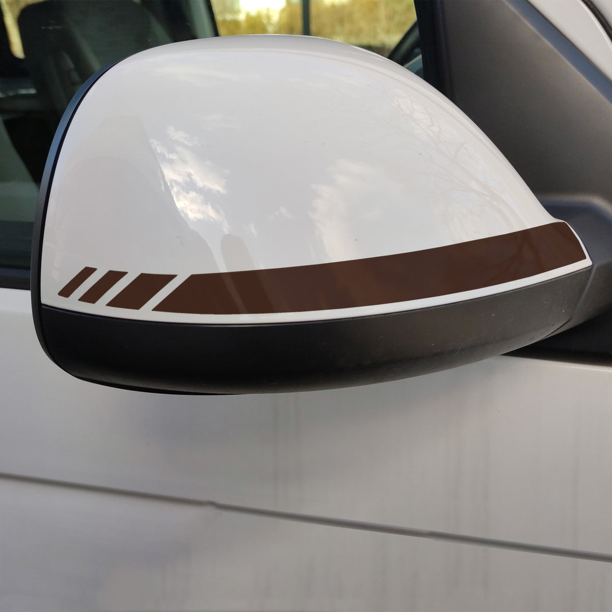 Spiegelstreifen Aufkleber Set passend für VW T6.1 - Spiegelgehäuse Tuning Sticker - FOTOFOL