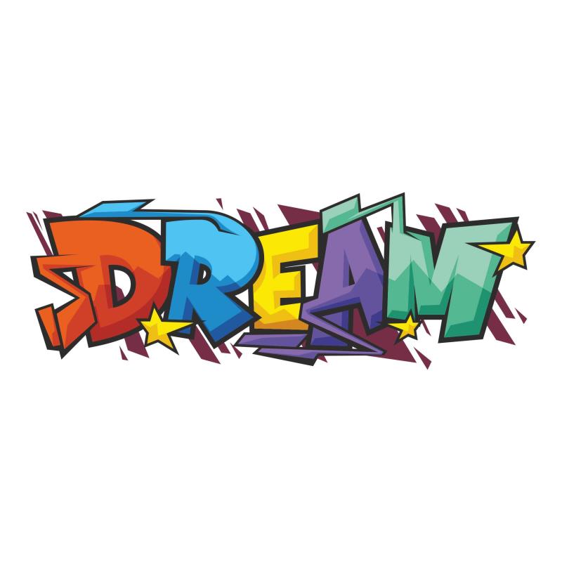 Wandtatoo Teenager-Zimmer Deko Graffiti Dream - FOTOFOL