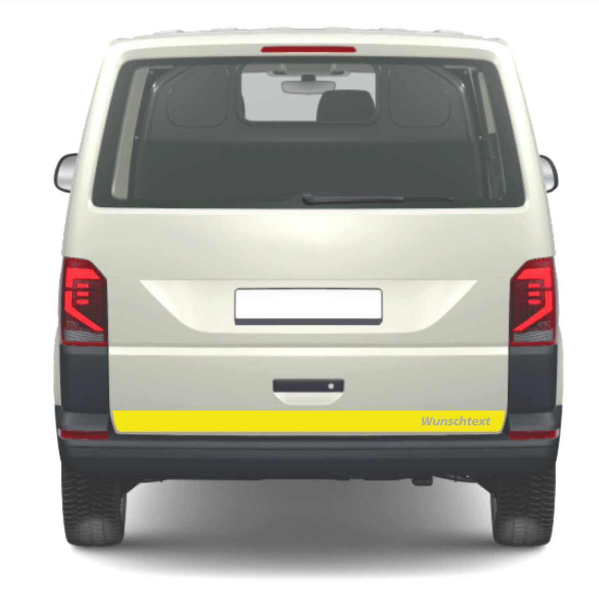 Heckklappen Heckstreifen Aufkleber Wunschtext passend für VW T6.1 T6 T5 Multivan Bulli - Streifen 1 - FOTOFOL