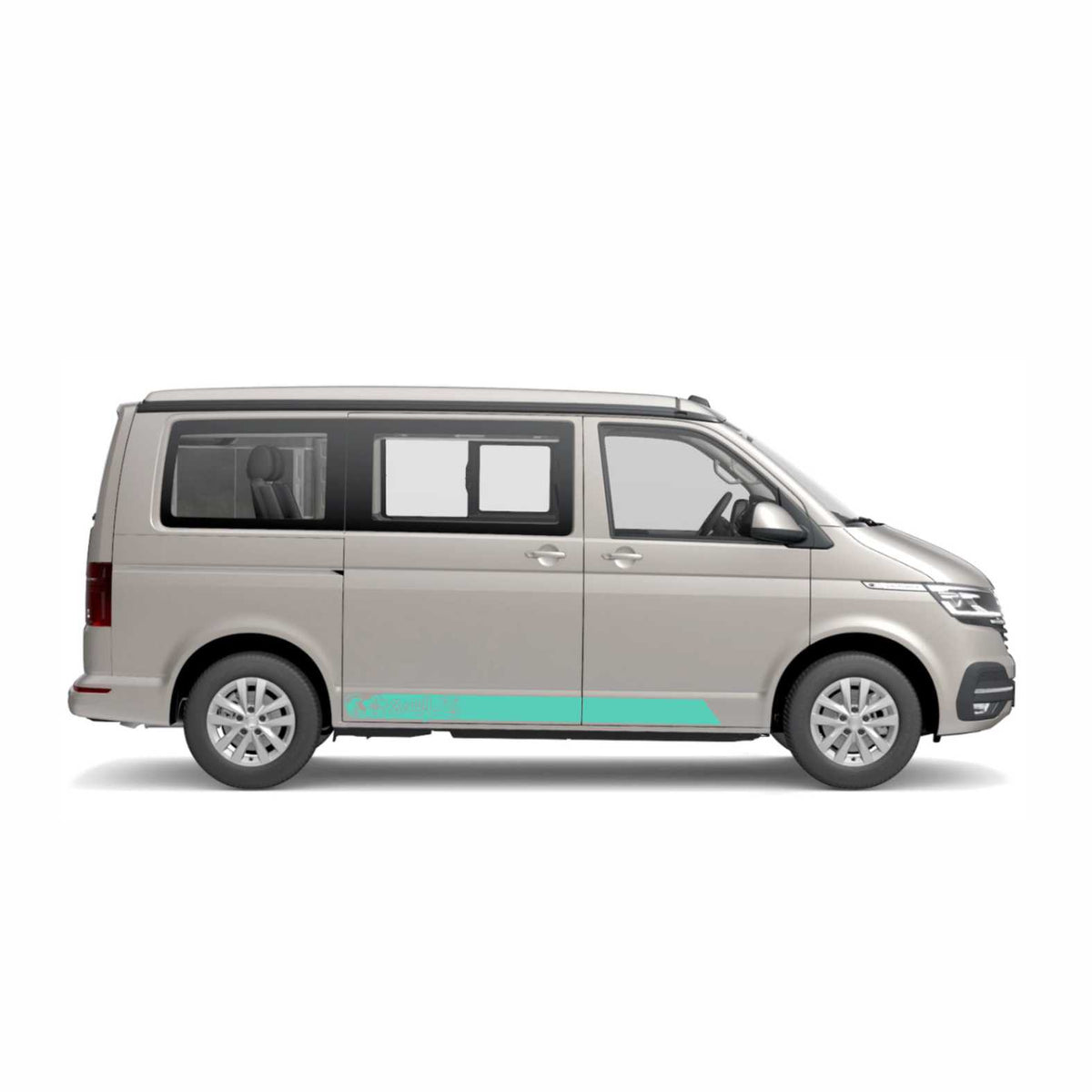 Seitenstreifen passend für VW California Beach T6.1, T6, T5, Seitenaufkleber Autoaufkleber - FOTOFOL