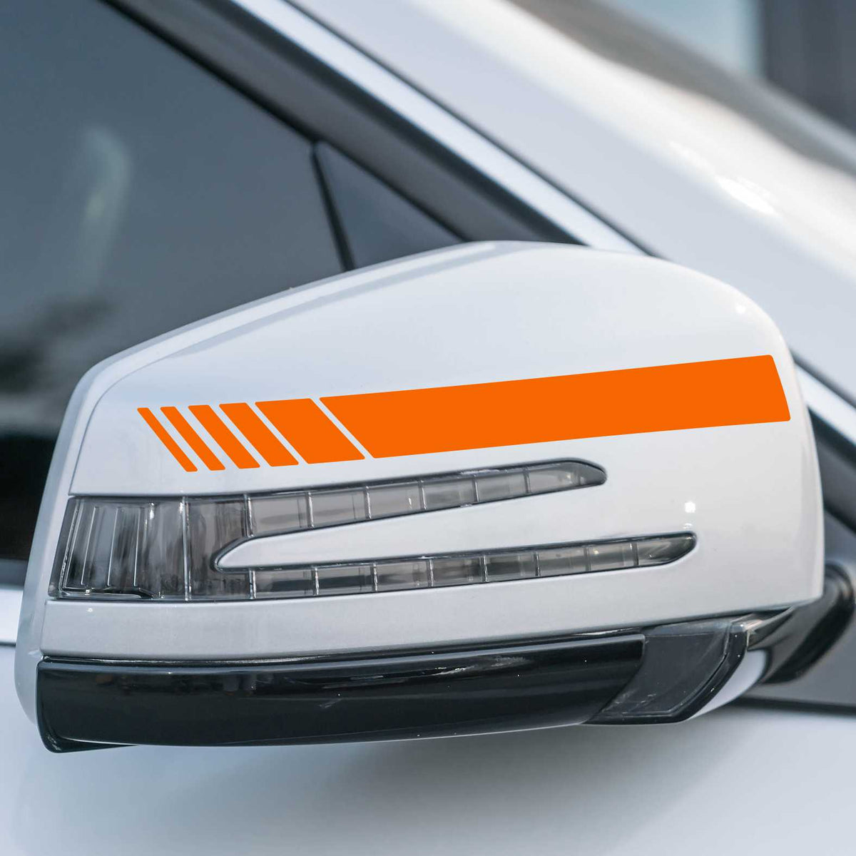 Auto Rückspiegel Aufkleber mit Streifen Design - 6 Einheiten mit unterschiedlichen Breiten - FOTOFOL