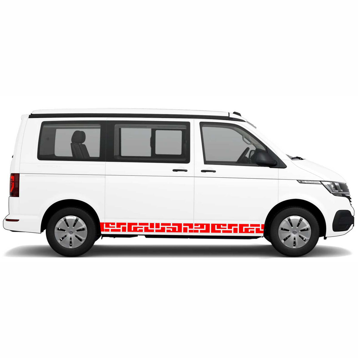 Seitenstreifen passend für Volkswagen Multivan Transporter T5 T6 T6.1 VW Bus Autoaufkleber - FOTOFOL