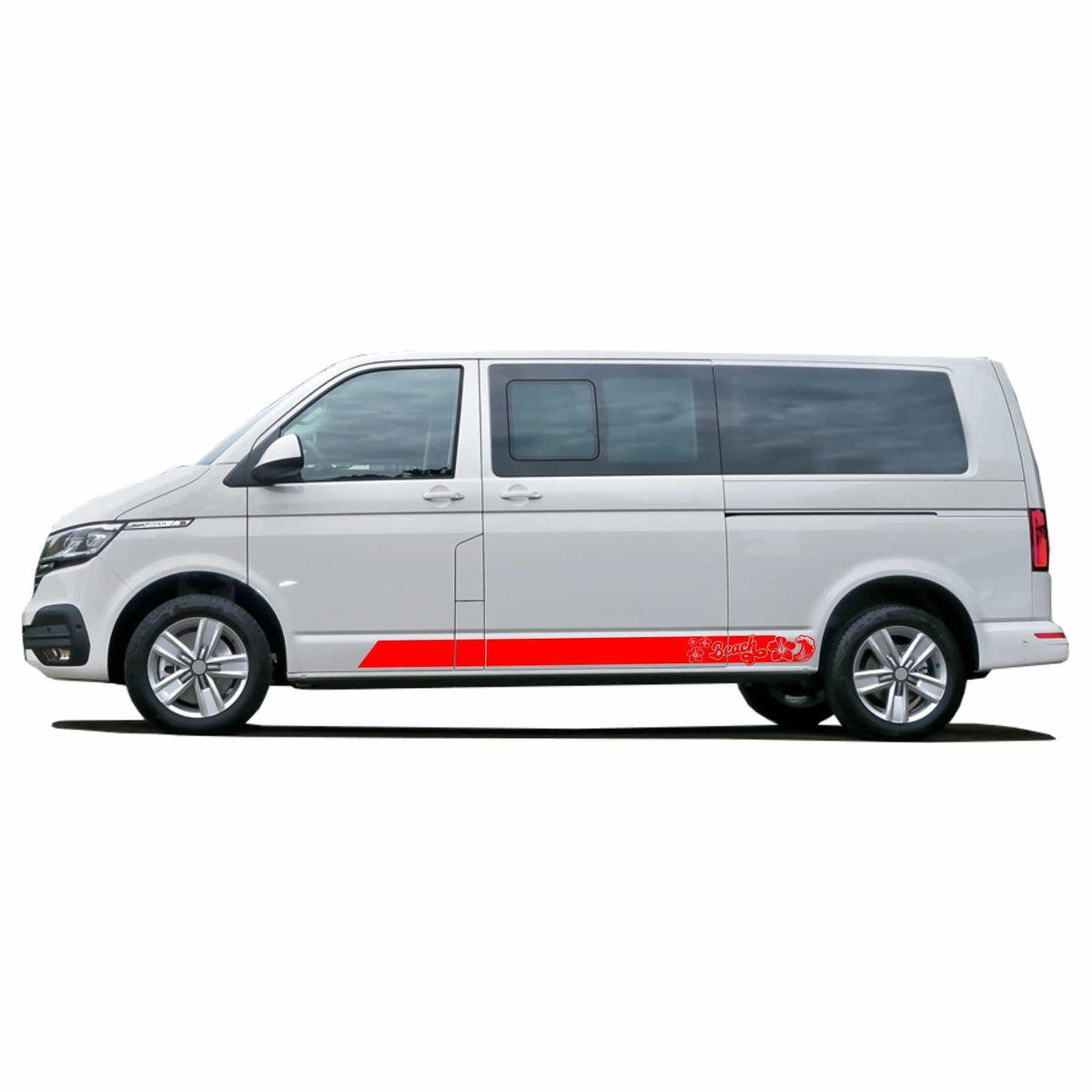 Seitenstreifen passend für VW California Beach T6.1, T6, T5, Seitenaufkleber Autoaufkleber - FOTOFOL