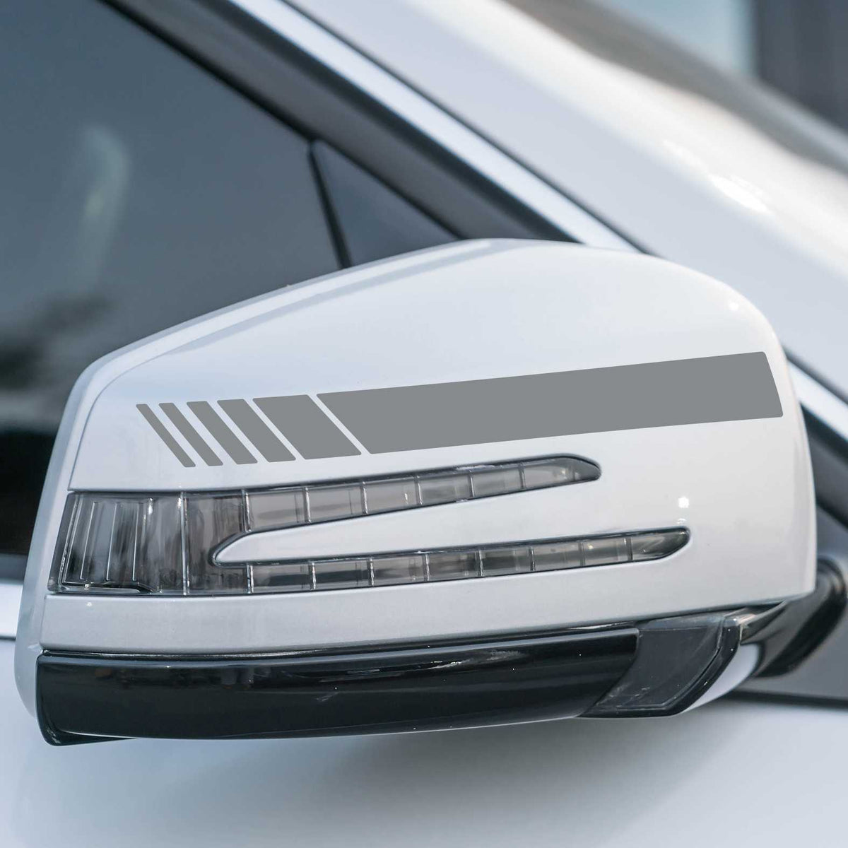 Auto Rückspiegel Aufkleber mit Streifen Design - 6 Einheiten mit unterschiedlichen Breiten - FOTOFOL