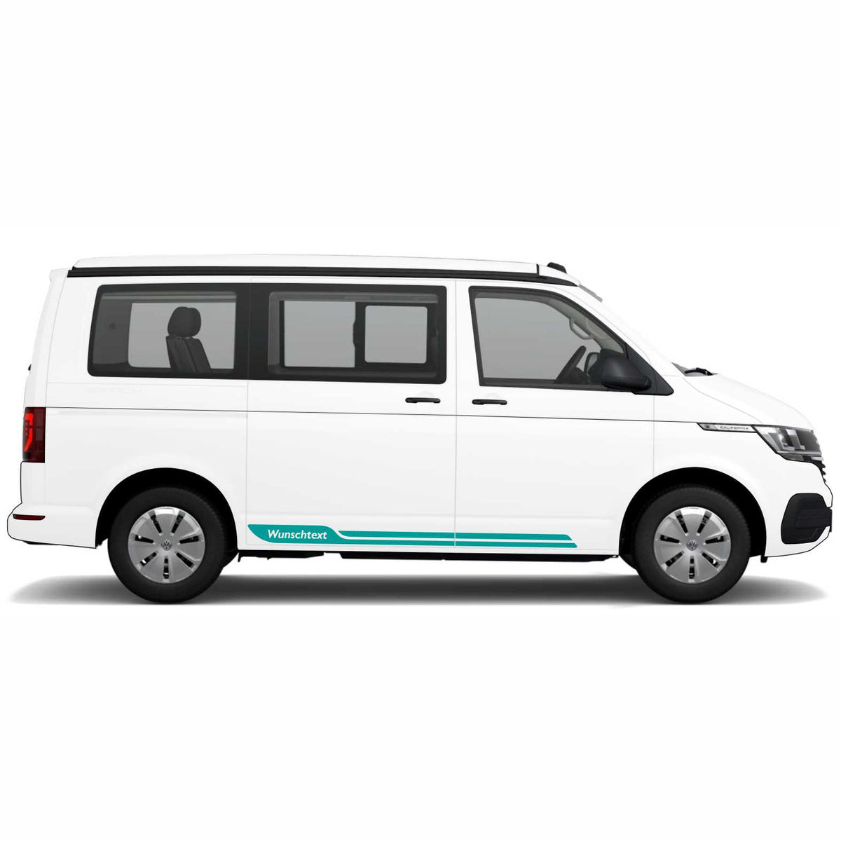 Seitenstreifen passend für VW T6.1, T6, T5, Multivan, Bulli, Wunschtext Aufkleber - FOTOFOL