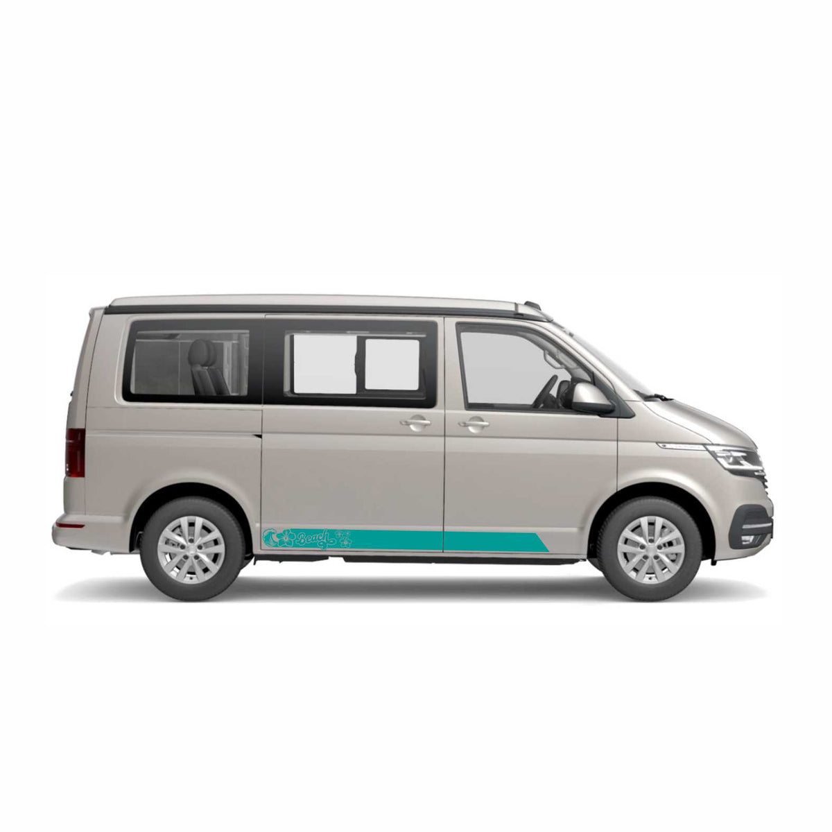 Seitenstreifen passend für VW California Beach T6.1, T6, T5, Seitenaufkleber Autoaufkleber - FOTOFOL