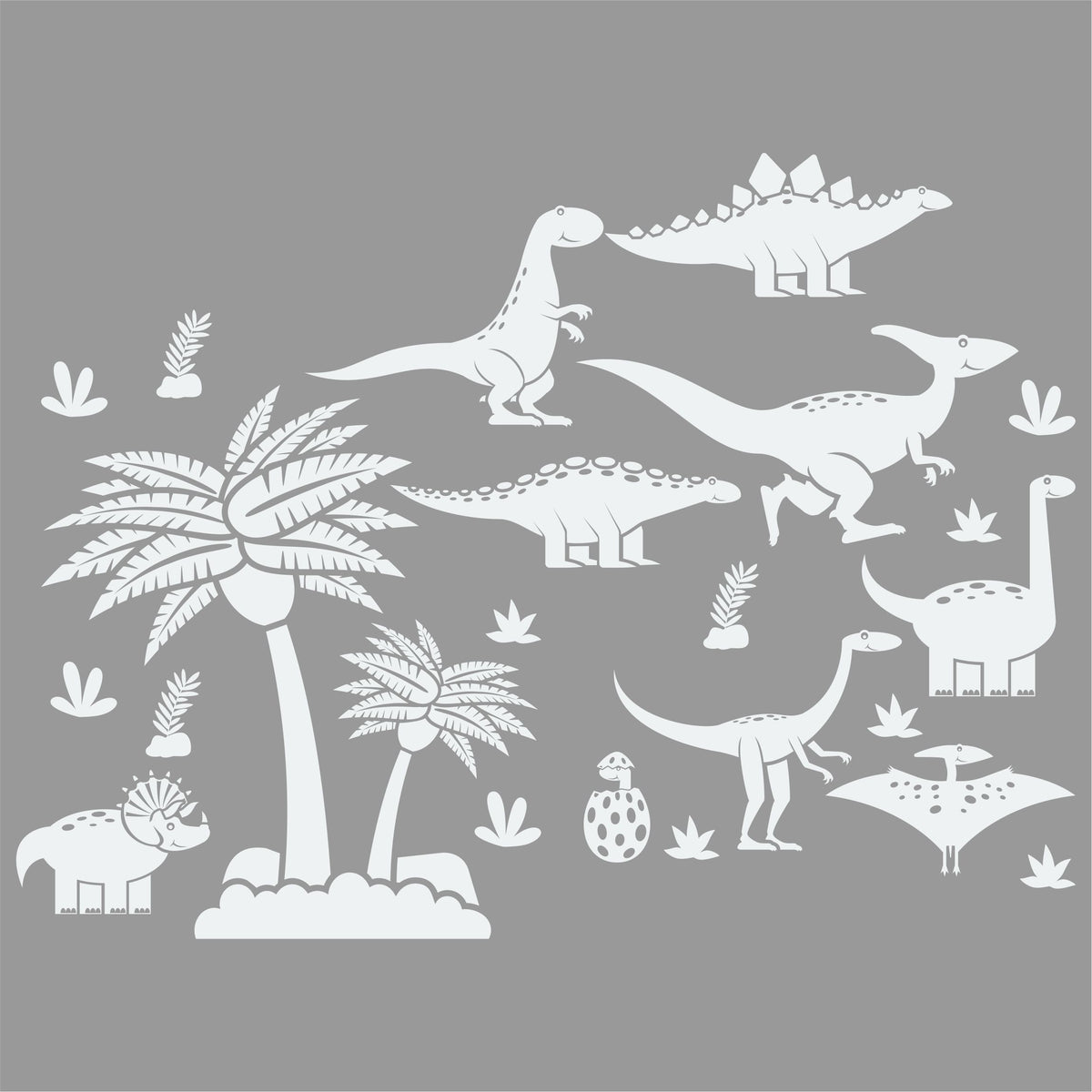 Aufkleber Wandtattoo Dinosaurier Steinzeit Dino Kinderzimmer Junge - FOTOFOL