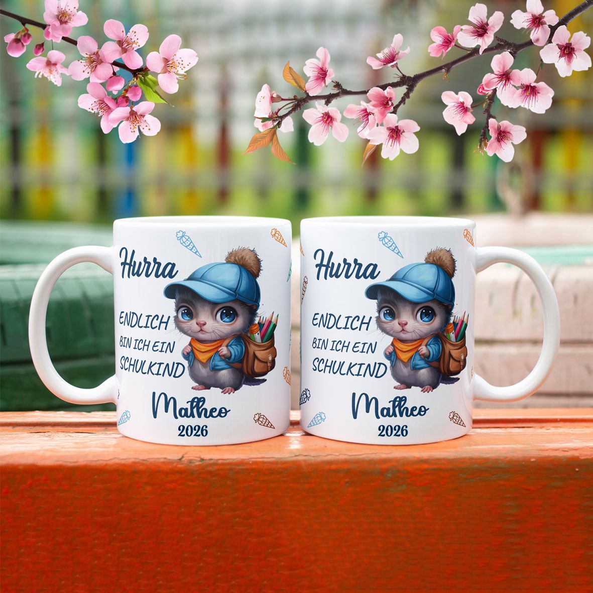 Tasse Einschulung mit Name Personalisieren - Endlich bin ich ein Schulkind - Endlich Schulkind - Fotofol