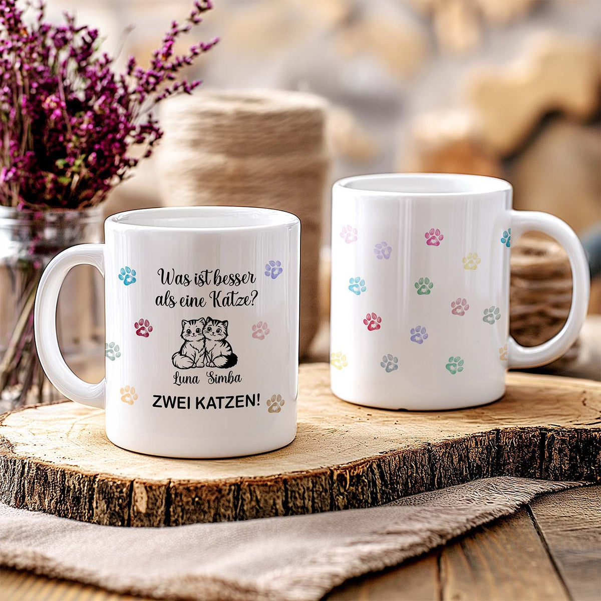 Personalisierte Tasse - Was ist besser als eine Katze - FOTOFOL