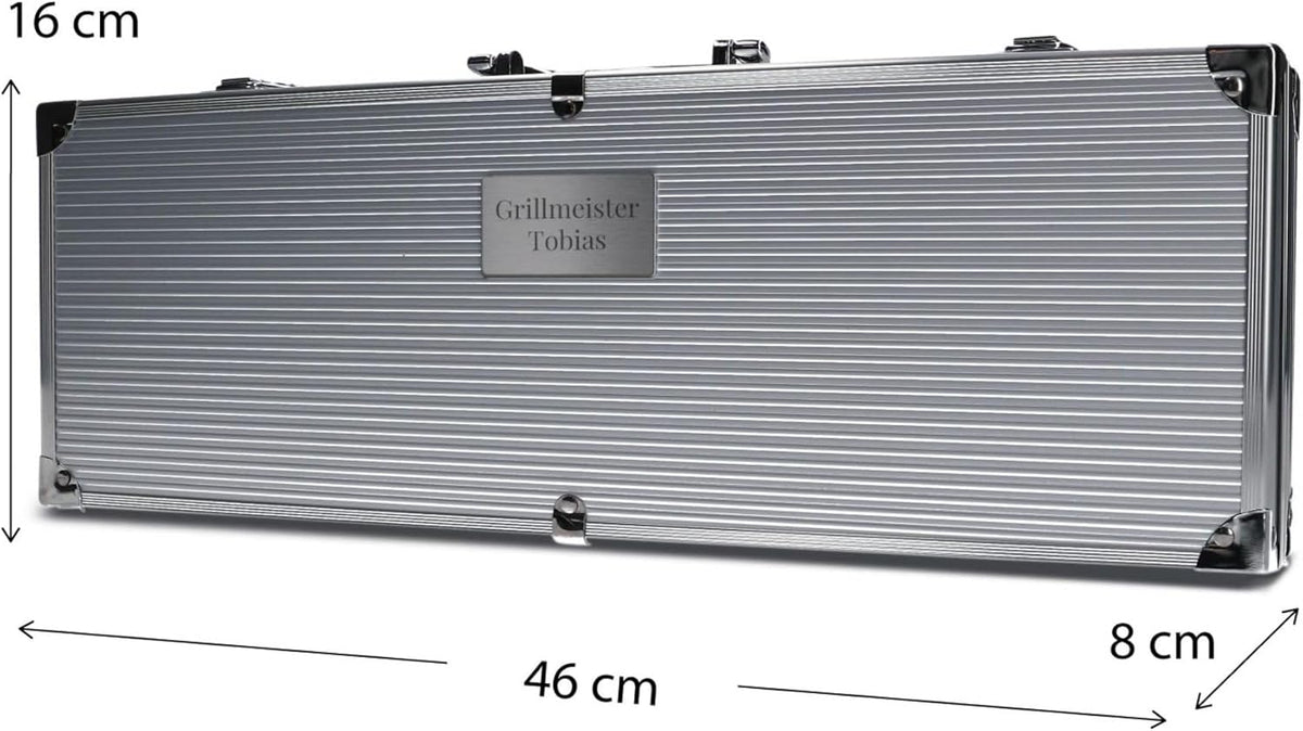 Grillkoffer Personalisiert mit Gravur I ‎Grillzubehör 6-teilig - FOTOFOL