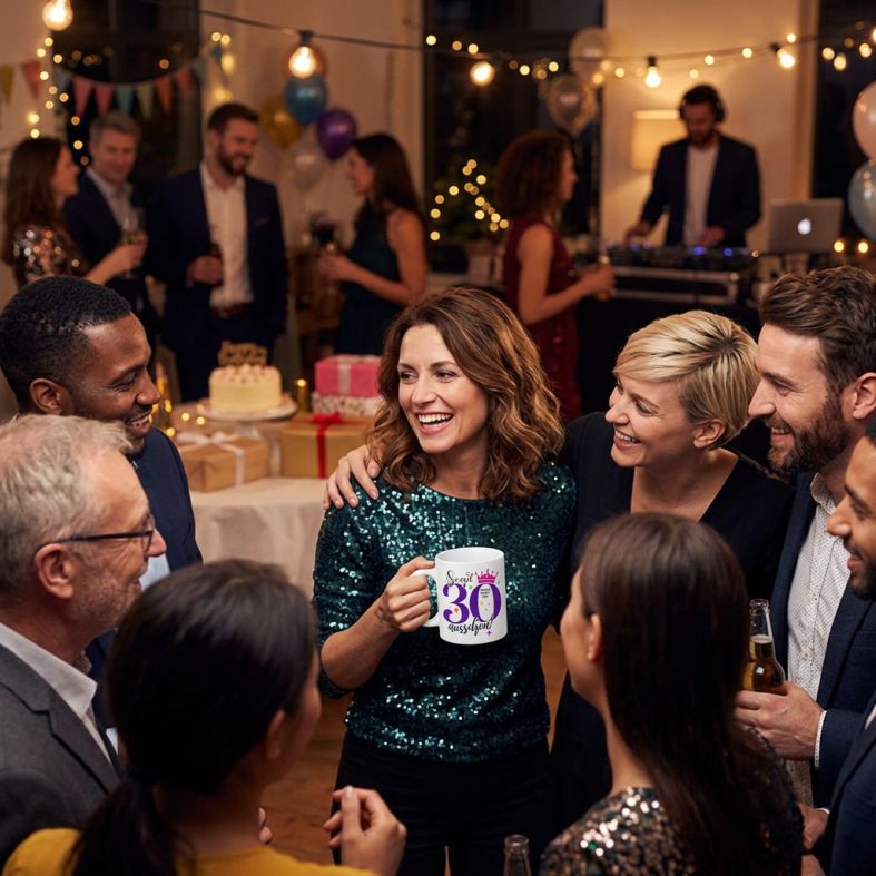 FOTOFOL - Personalisierte Tasse zum 30. Geburtstag | Individuelles Geschenk mit Namen | Spruch "So gut kann man mit 30 aussehen"