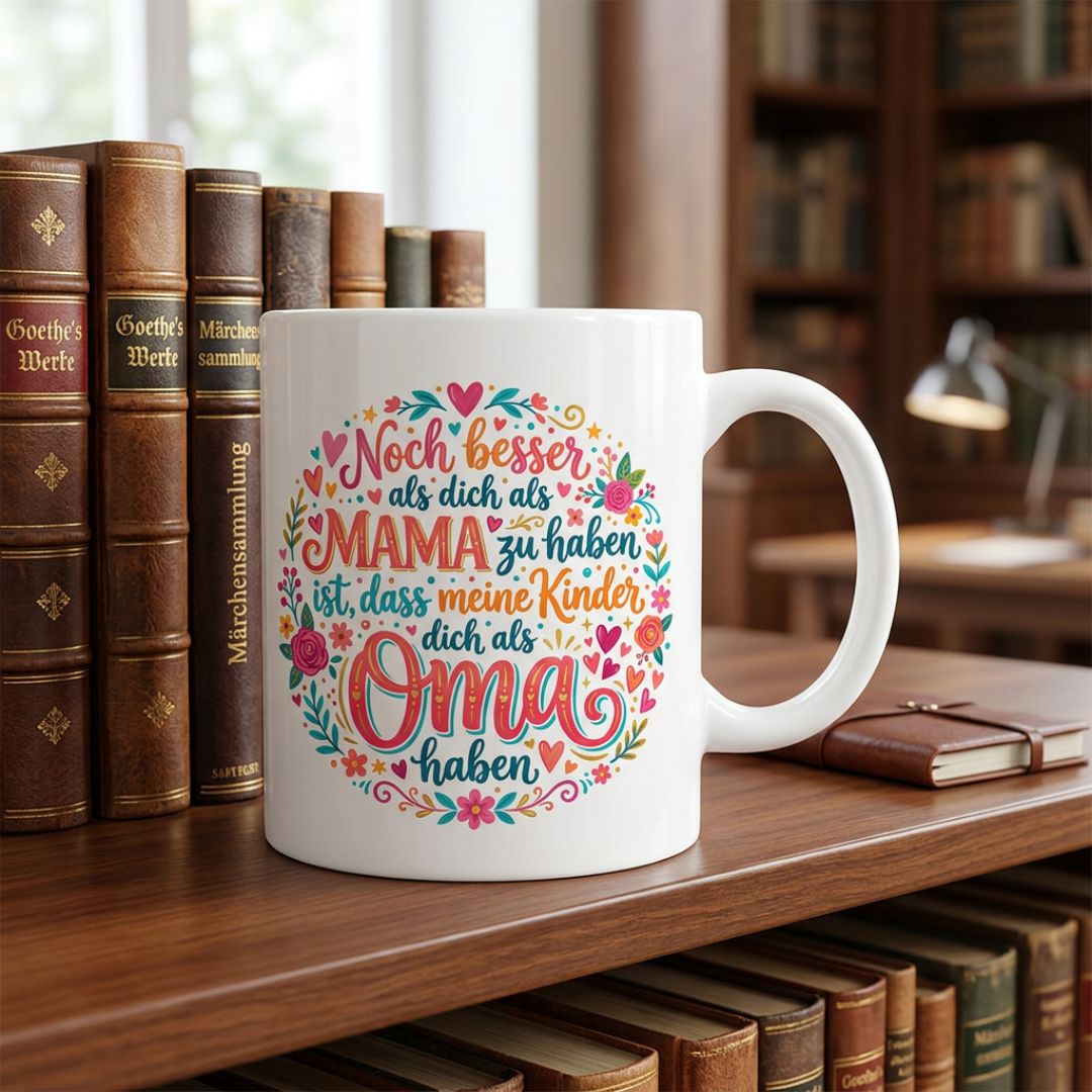 FOTOFOL - Personalisierte Tasse - Danke Oma - personalisiert mit Wunschname