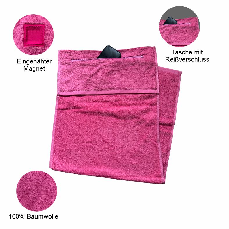 FOTOFOL - Fitness Sport Trainings Handtuch PERSONALISIERT mit Name 100% Baumwolle 40x100cm