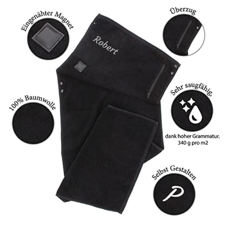 FOTOFOL - Fitness Sport Trainings Handtuch PERSONALISIERT mit Name 100% Baumwolle 40x100cm