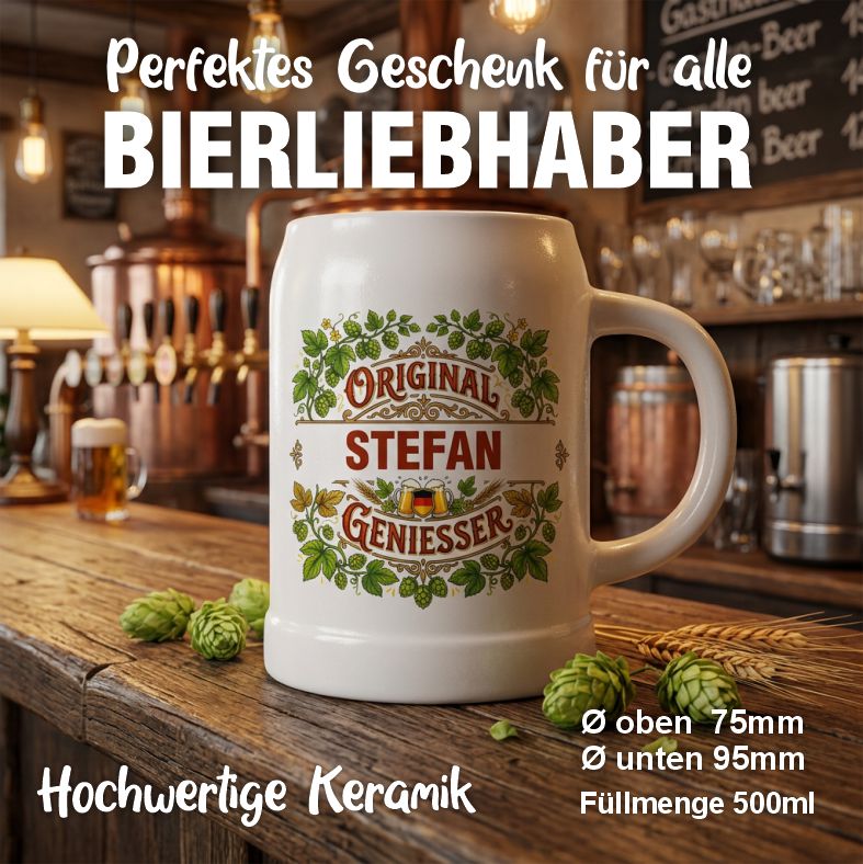 FOTOFOL - Bierkrug personalisiert, Bierkrug mit Namen, Bierkrug bedrucken, personalisierte Biergeschenke, Geschenk für Bierliebhaber, Bierkrug selbst gestalten, Männergeschenk Bier, Vatertag Geschenk personalisiert, Bierkrug Keramik 500ml, individuelle Geschenkidee Männer, Bierfreunde Geschenk, personalisierter Krug, Bierkrug gravieren, Geburtstagsgeschenk Bier, originelle Biergeschenke