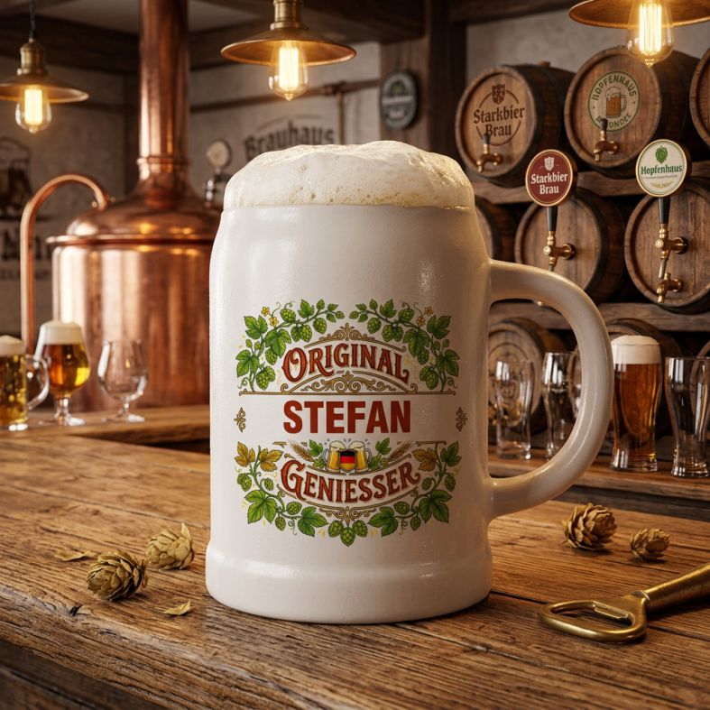 FOTOFOL - Bierkrug personalisiert, Bierkrug mit Namen, Bierkrug bedrucken, personalisierte Biergeschenke, Geschenk für Bierliebhaber, Bierkrug selbst gestalten, Männergeschenk Bier, Vatertag Geschenk personalisiert, Bierkrug Keramik 500ml, individuelle Geschenkidee Männer, Bierfreunde Geschenk, personalisierter Krug, Bierkrug gravieren, Geburtstagsgeschenk Bier, originelle Biergeschenke
