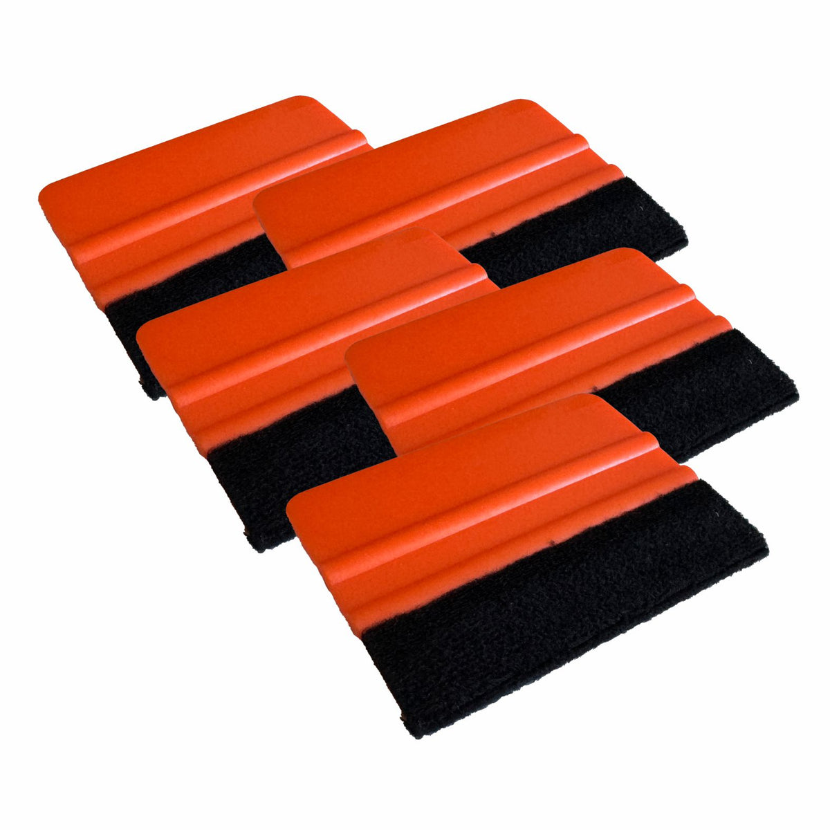Rakel [10x7,3cm] mit Filzkante als Werkzeug für Folierung von: Autofolie, Wrapping Folie,  Möbelfolie, Fensterfolie -Orange - FOTOFOL