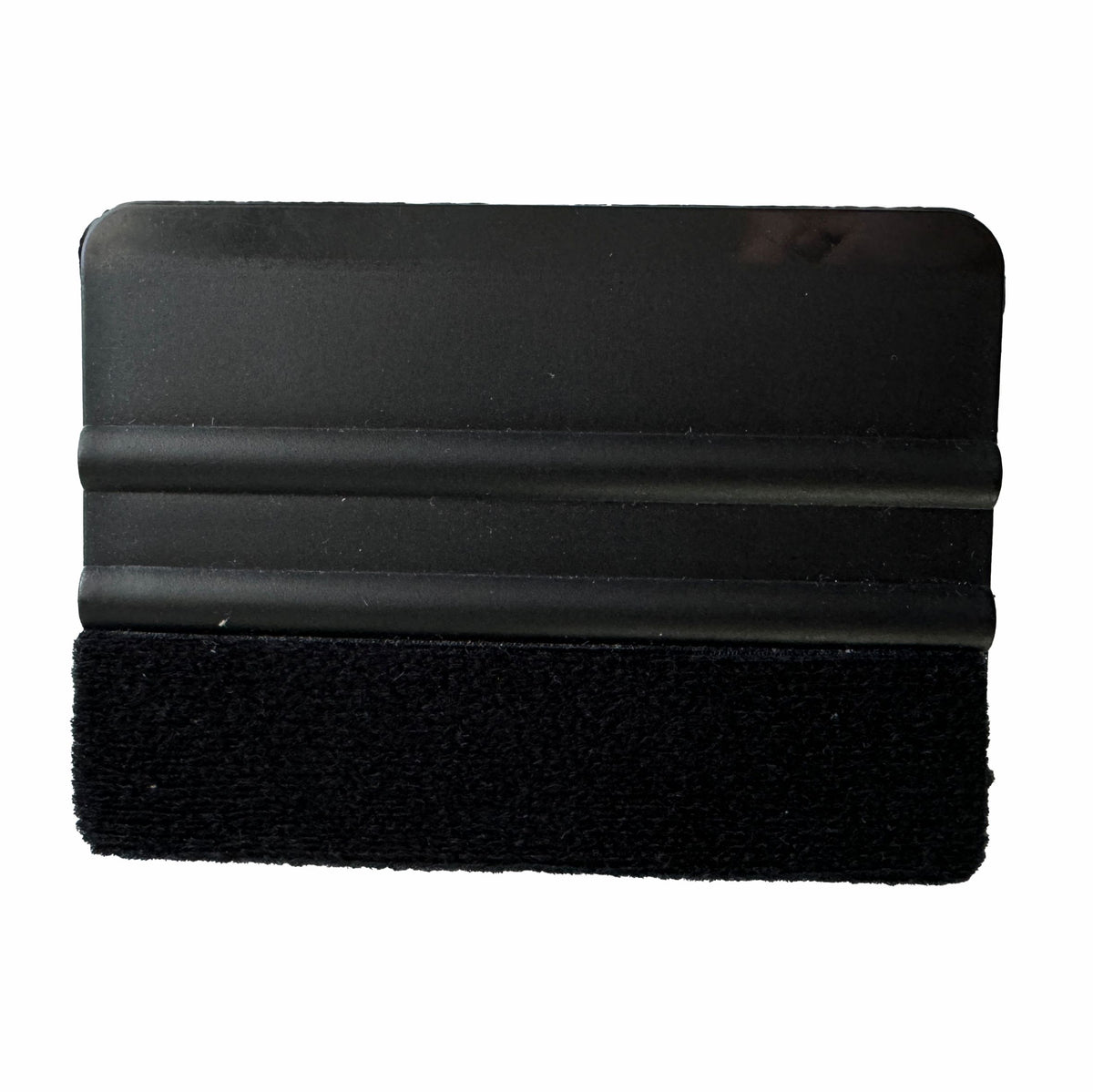 Rakel [10x7,3cm] mit Filzkante als Werkzeug für Folierung von: Autofolie, Wrapping Folie,  Möbelfolie, Fensterfolie - Schwarz - FOTOFOL