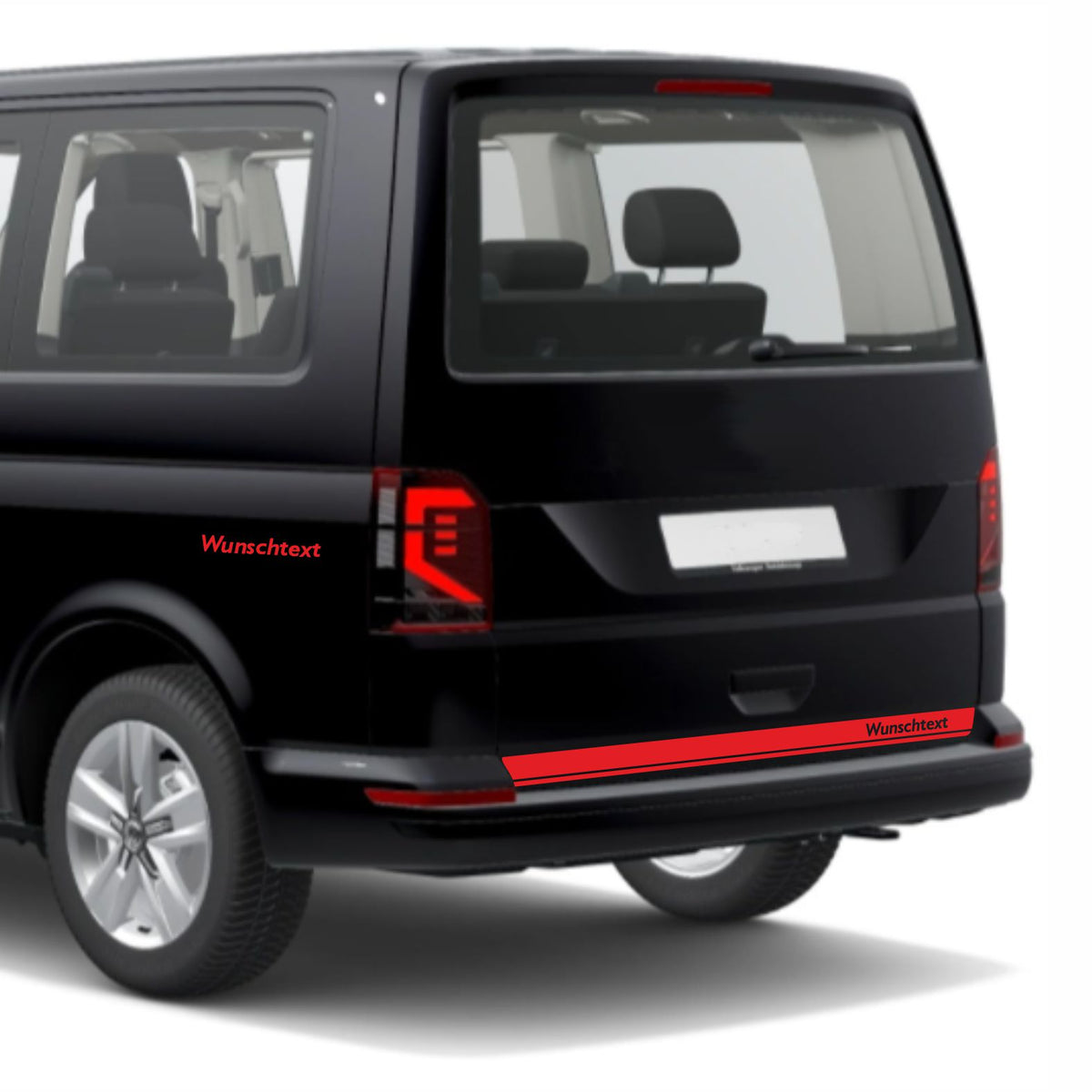 FOTOFOL - Heckklappen Heckstreifen Aufkleber Wunschtext passend für VW T6.1 T6 T5 Multivan Bulli