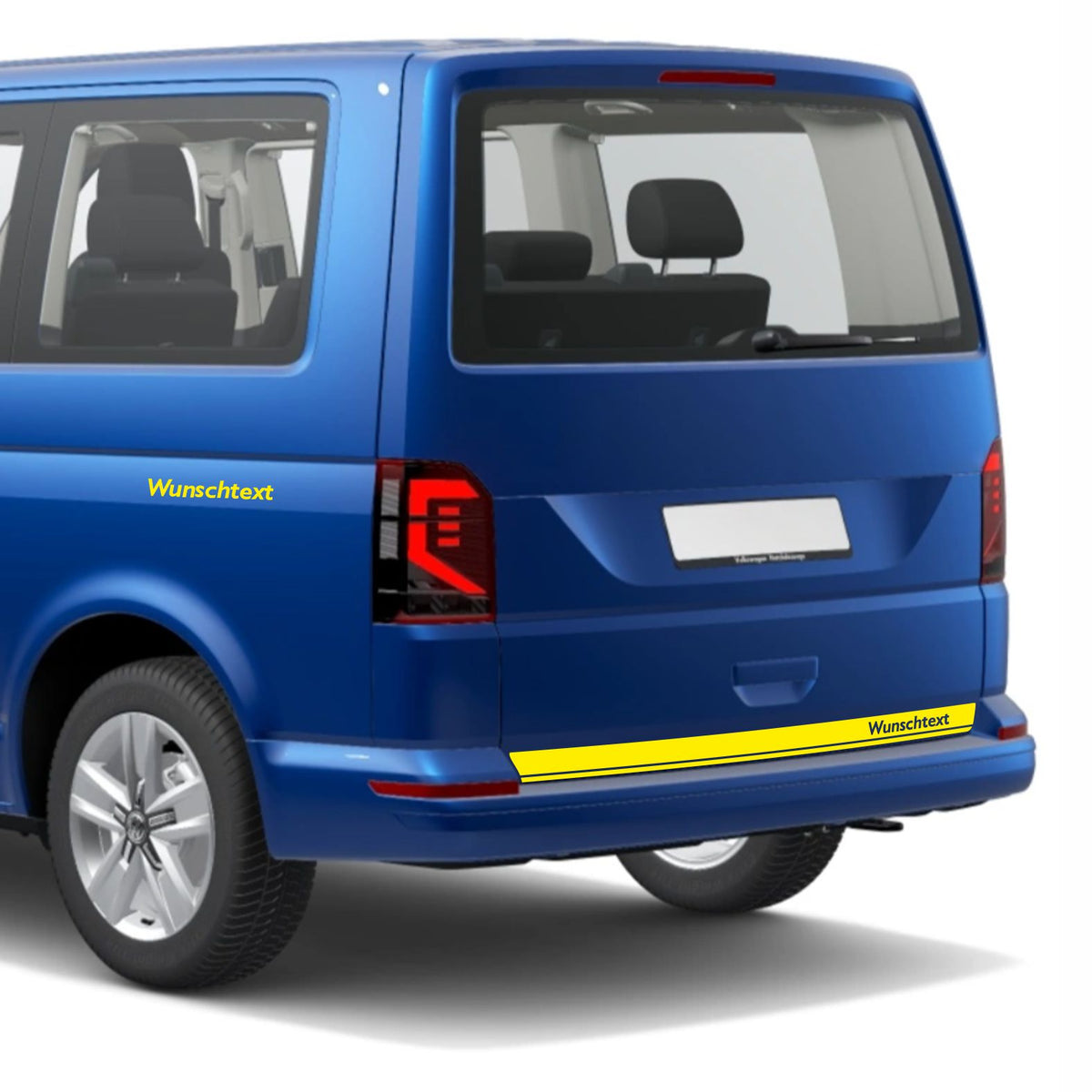FOTOFOL - Heckklappen Heckstreifen Aufkleber Wunschtext passend für VW T6.1 T6 T5 Multivan Bulli