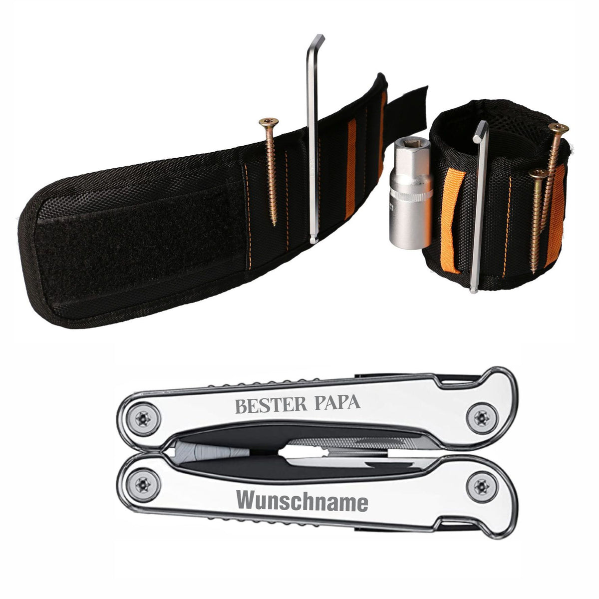 Personalisierbares Multitool & Magnetarmband - Bester Papa - FOTOFOL